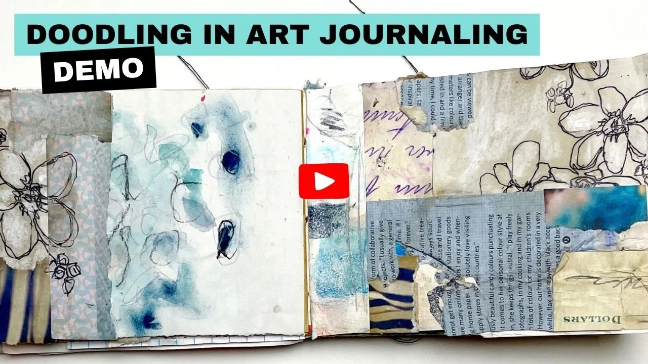 Art Journal Process Video with Mixed Media Collage