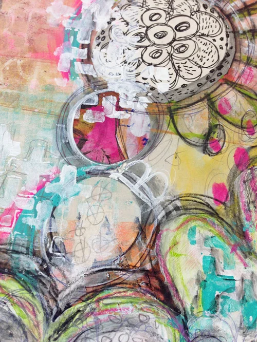 Monoprinting in Art Journaling