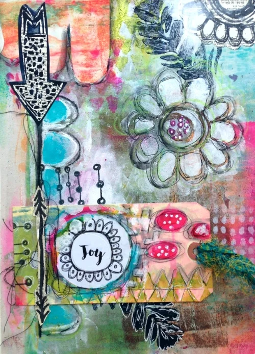Adding a Touch of Fabric in Art Journaling
