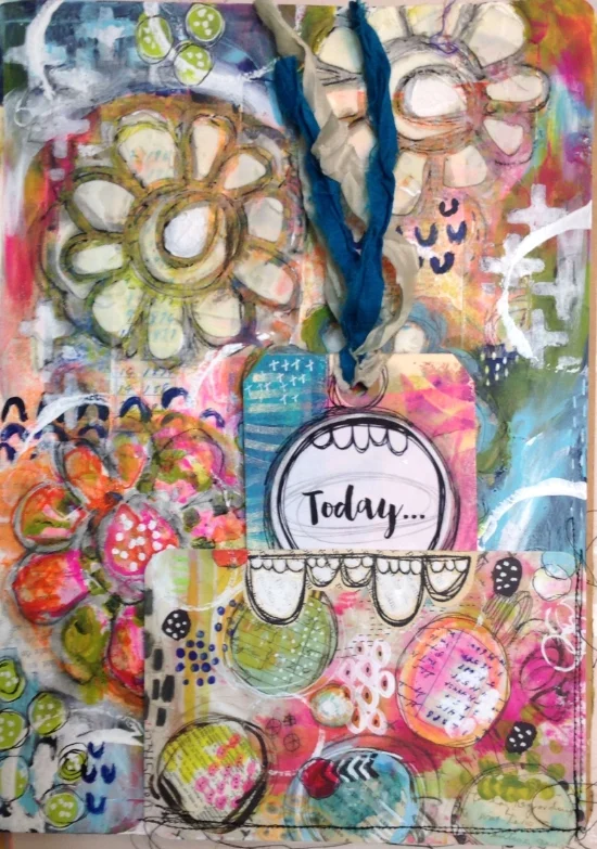Using Texture Paste in Art Journaling