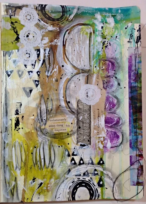 Using Textured Paper in Art Journaling