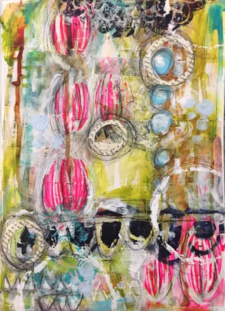 Using Stencils in Art Journaling