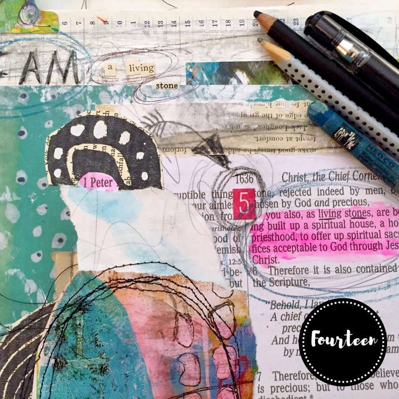 Mixed media style Bible Journaling with Roben-Marie Smith. In this step-by-step tutorial Roben-Marie brings her style to the hot trend that is Bible Journaling. Part of the 2016 I Am Project sponsored by Take Me Deeper. @robenmarie