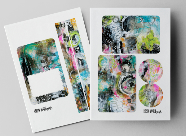 Altered Cahiers Moleskine Journals Tutorial Part Two with Roben-Marie Smith. Featuring the Urban Fringe Art Pops Collection and free downloads. @robenmarie #mixedmedia #moleskine #journal #diy