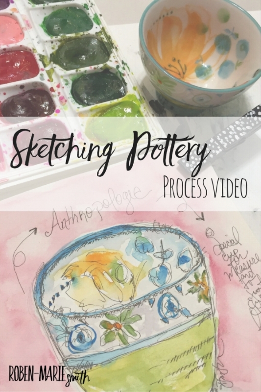 Sketching Pottery Process Video with @robenmarie