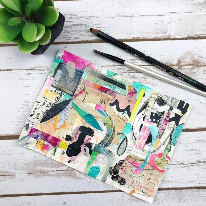 Art by Roben-Marie Smith - @robenmarie #mixedmedia #collage #paperart #colorlove #colorcrushcreative