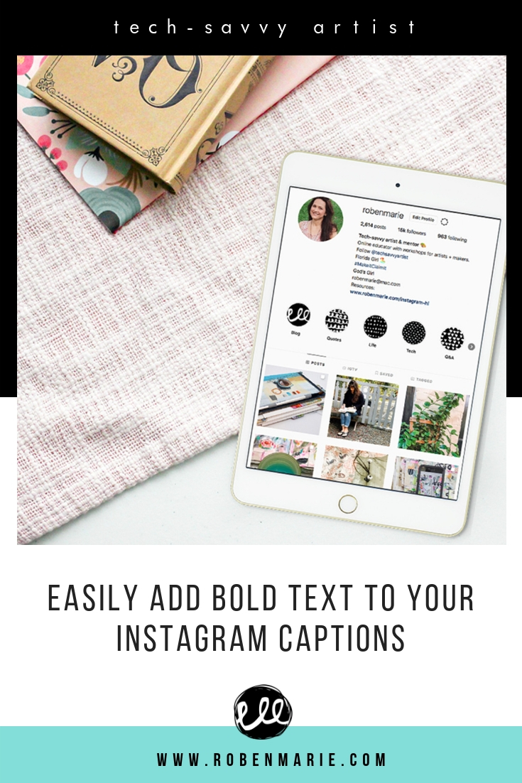 Easily add bold text to your Instagram captions video tutorial by Roben-Marie Smith #robenmariesmith #techsavvyartist #techtutorial #instagramtips #instagramtricks #instagramtutorials