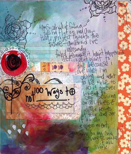 Mixed media art journal page