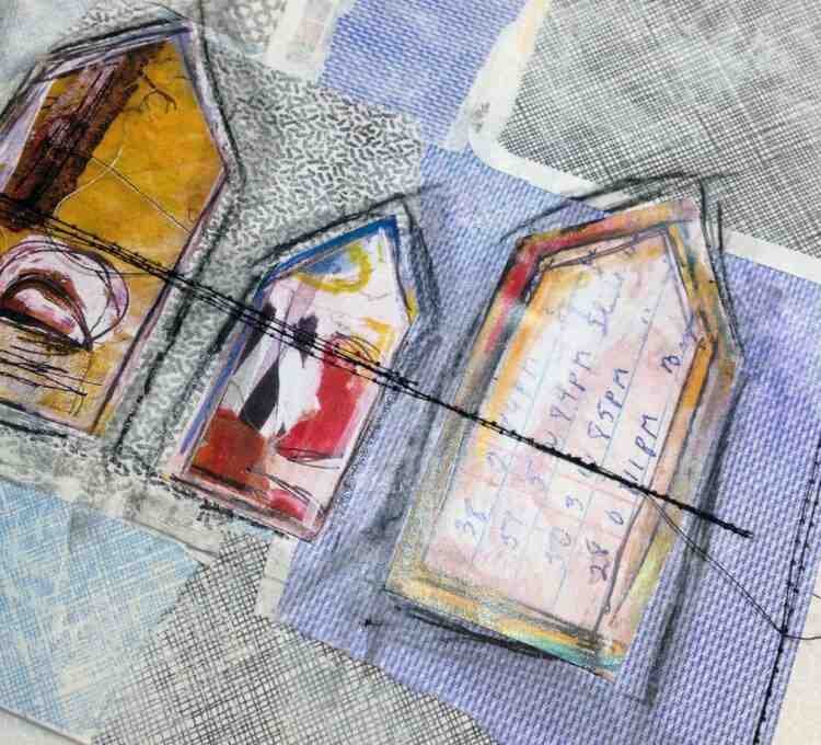 Mail art with houses