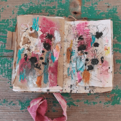Journal Opened with multiple colors