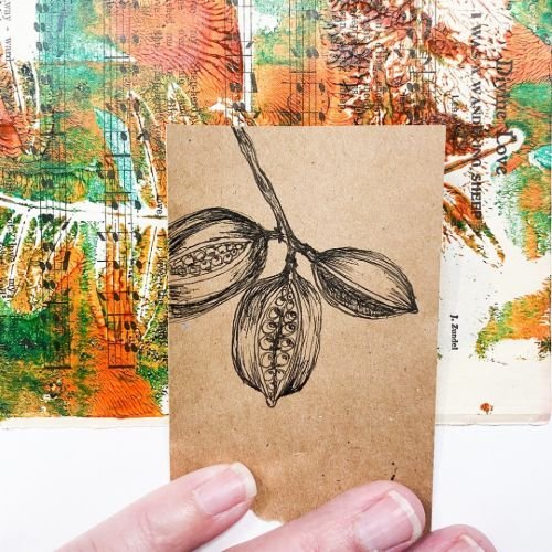 Acorn leaf handmade card
