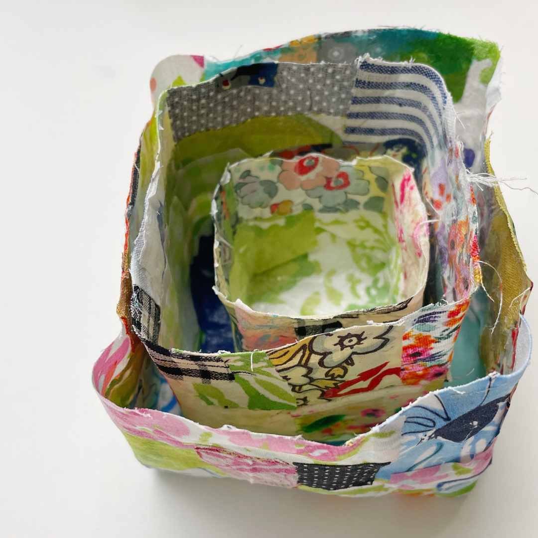 Fabric Scrap Mâché Bowls — simply living well