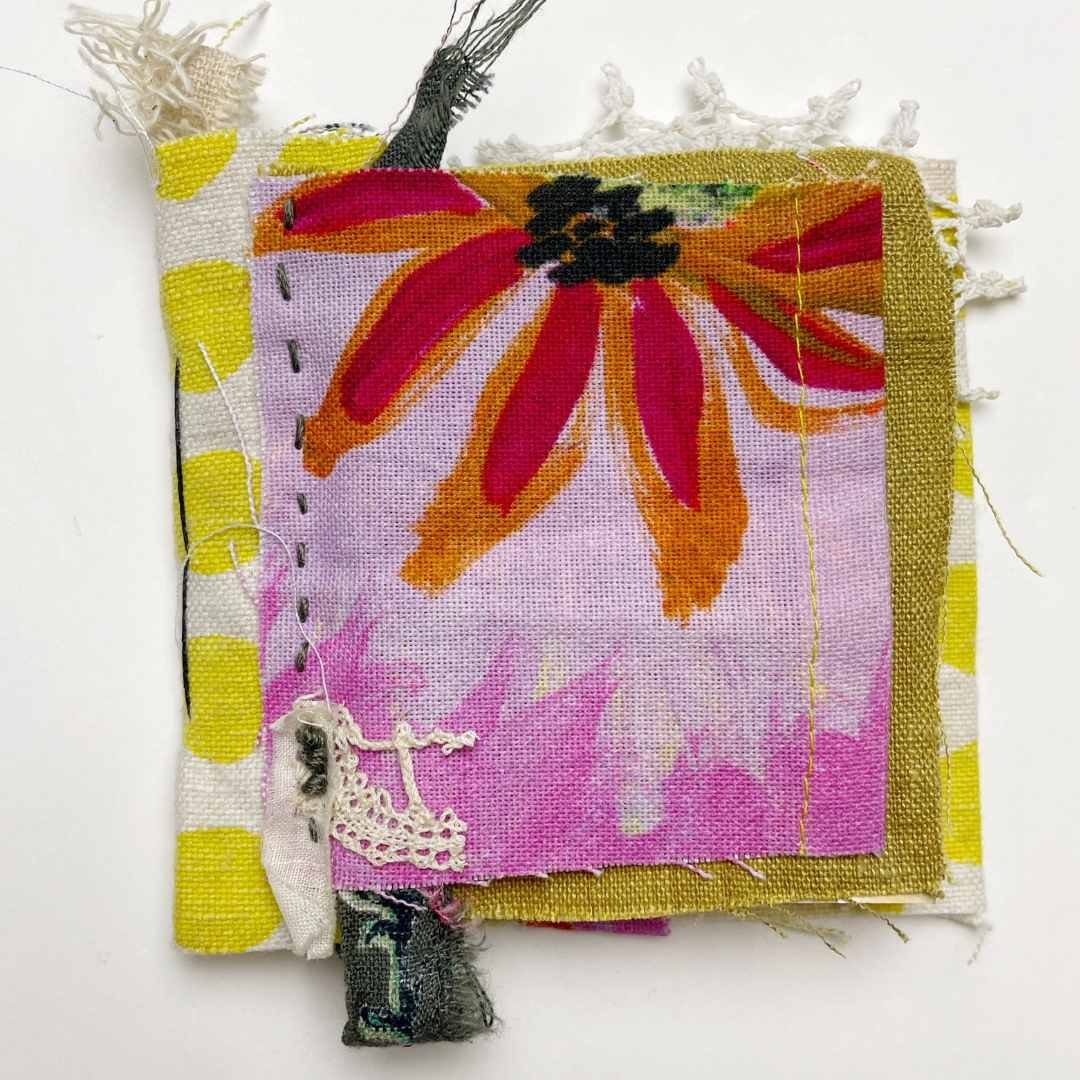 Fabric art journal with slow stitching by Roben-Marie Smith (Copy) (Copy)