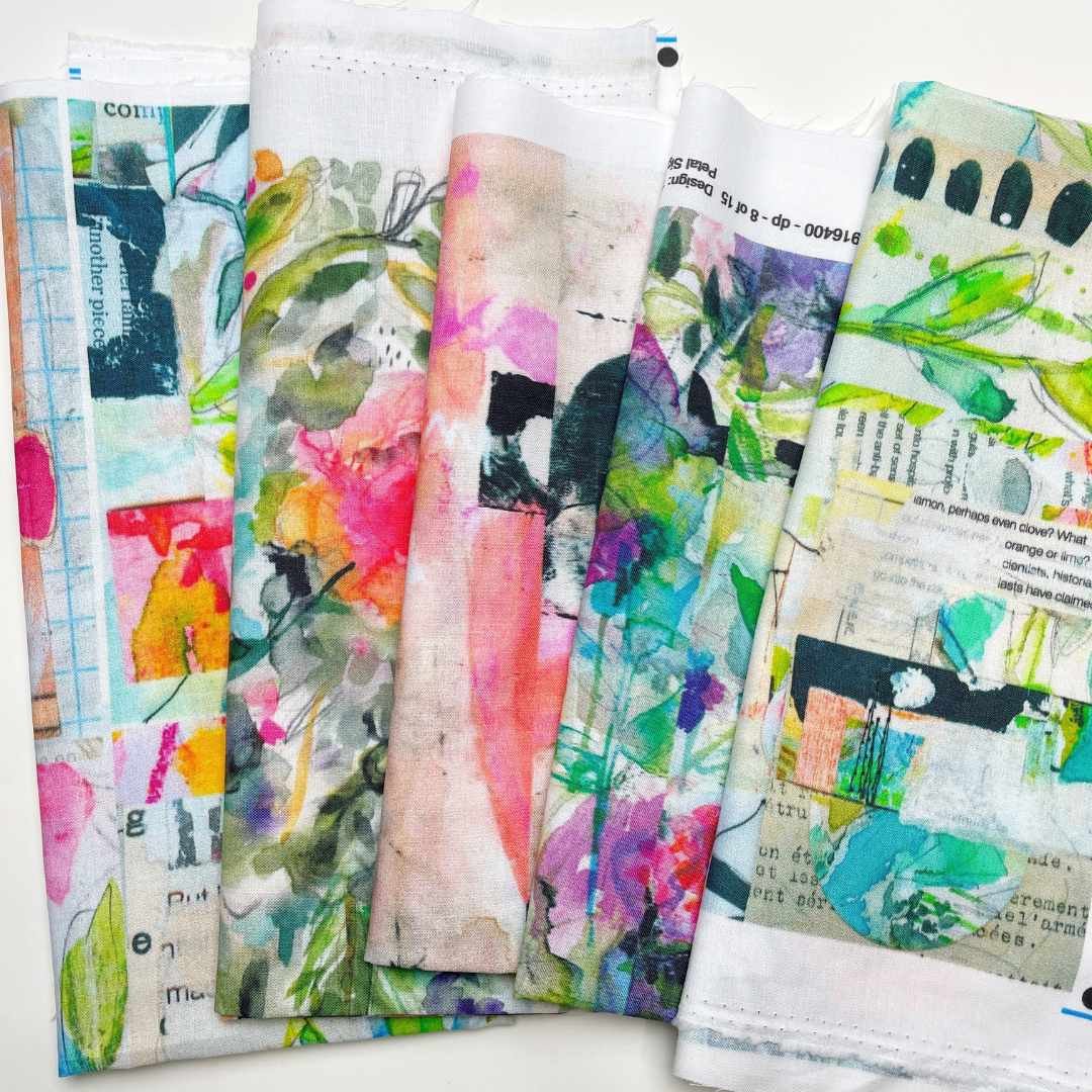 Colorful art printed fabric made with Roben-Marie Smith