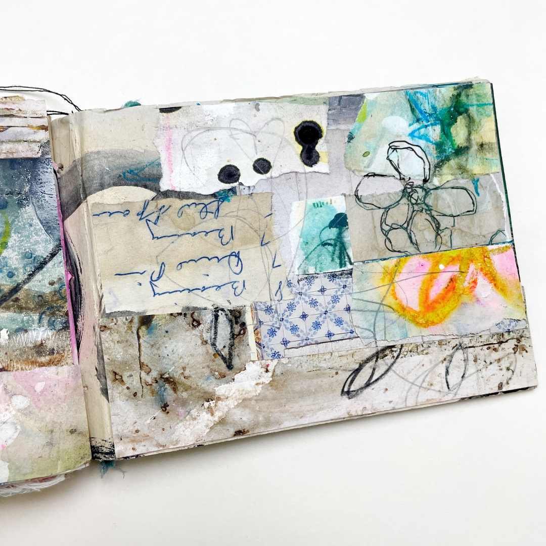 Merel Journals - Experiments in my sketchbook 🧡 #painting #art #creative  #artjournal
