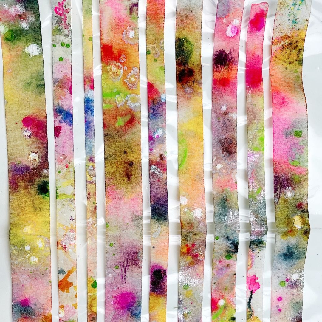 Colorful Strips Of Inky Tapes by Roben-Marie Smith
