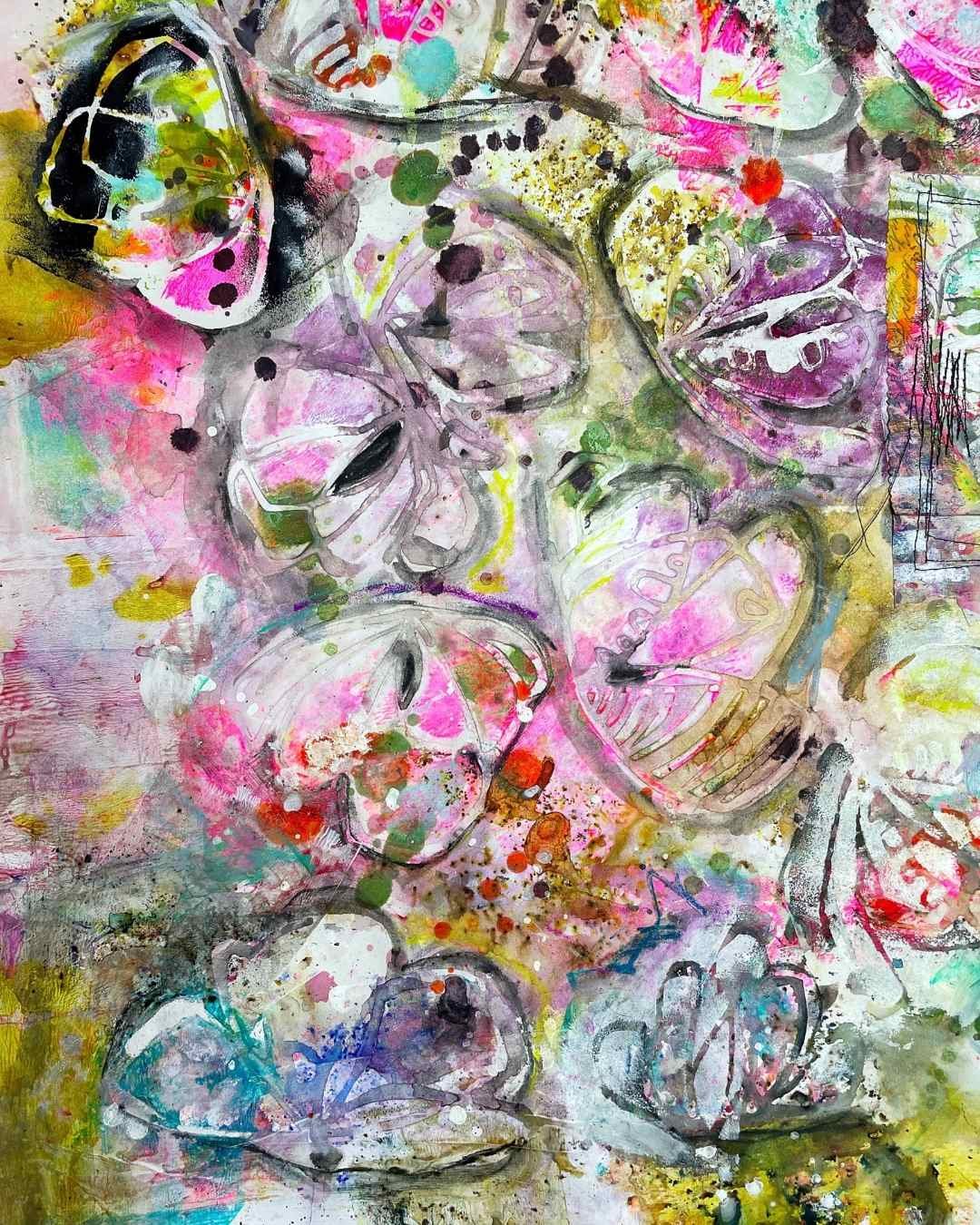 Quick + Loose Collage Papers with Stencil Masks | Roben-Marie Smith