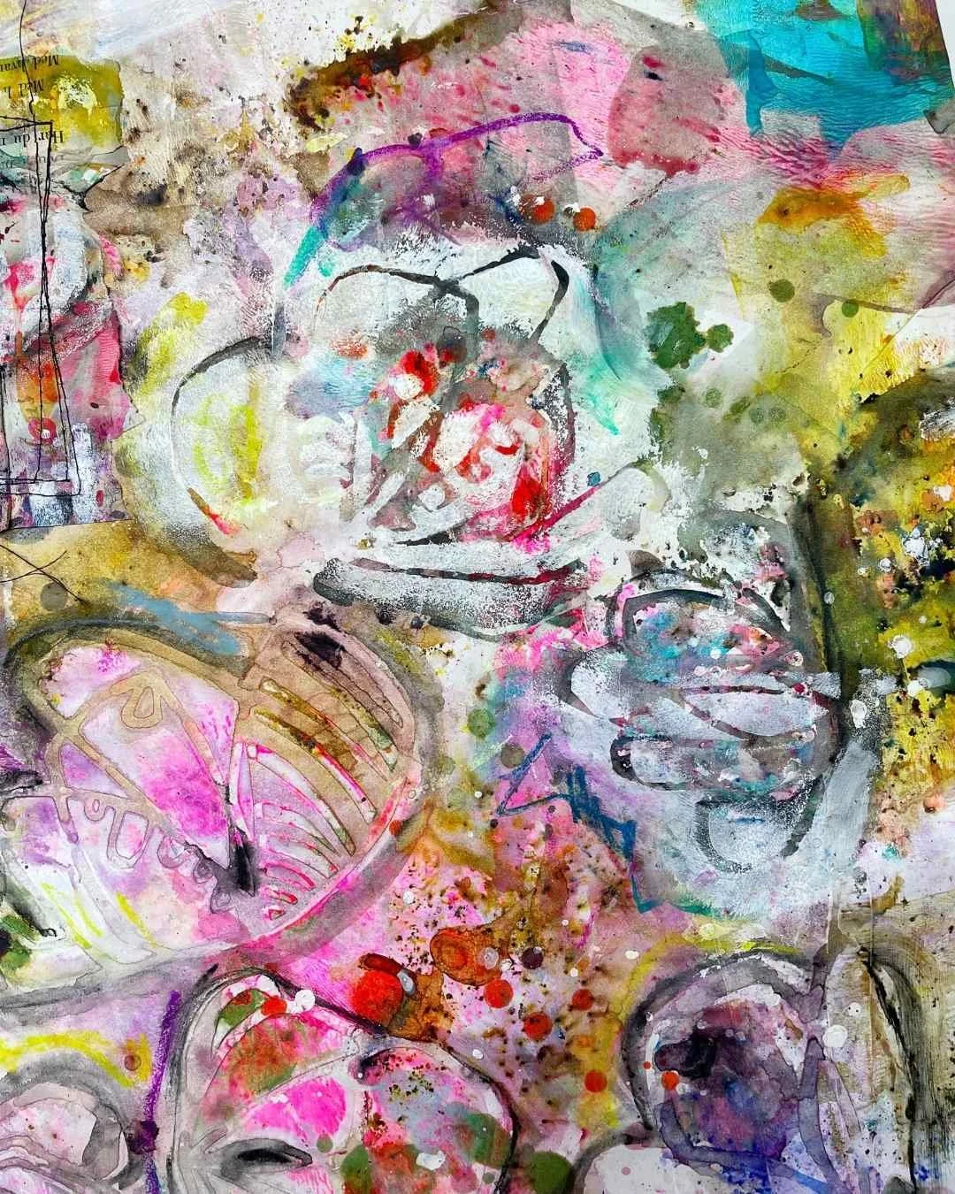 Quick + Loose Collage Papers with Stencil Masks | Roben-Marie Smith