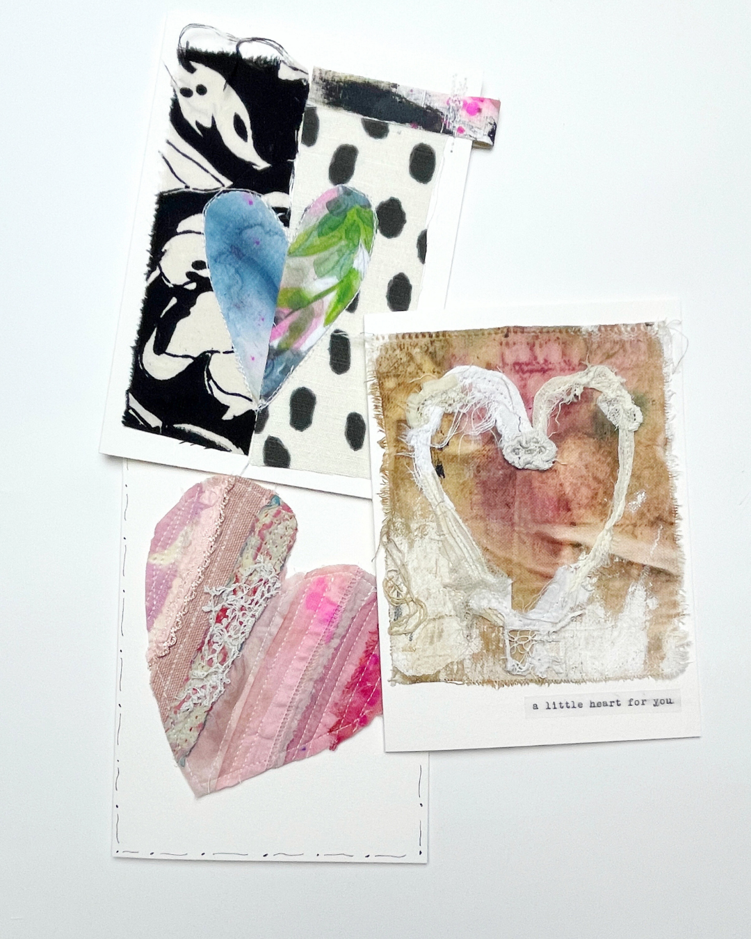 Inside the Roben's Nest: A Peek at Fabric Valentine Cards