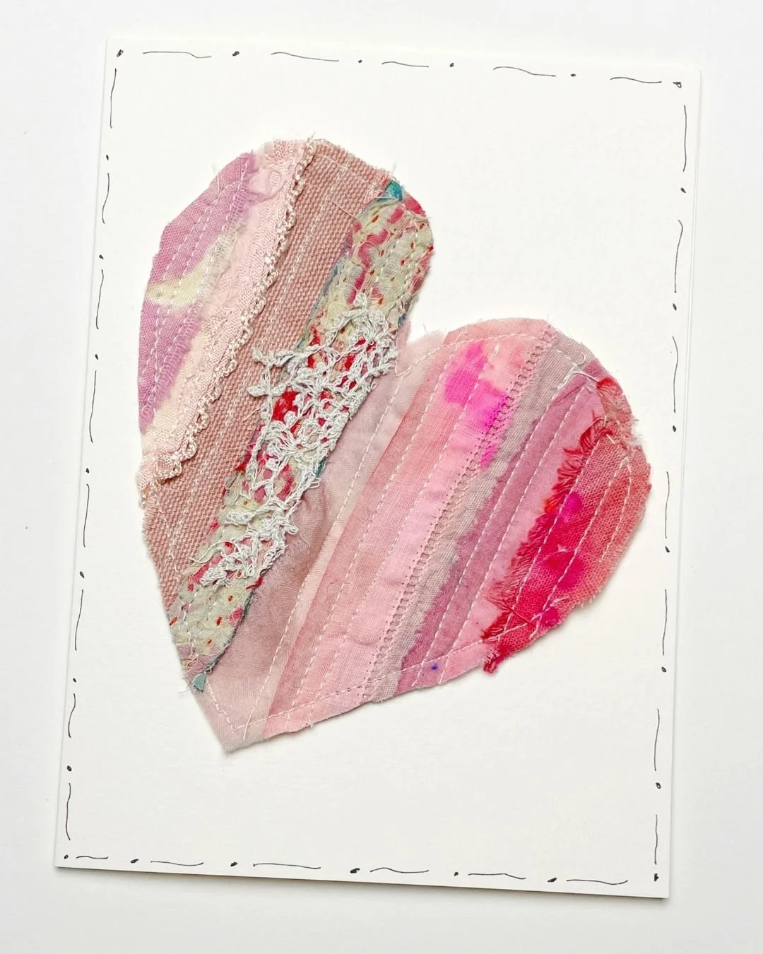 Quilt-inspired Stitched Heart by Roben-Marie Smith inside The Roben's Nest