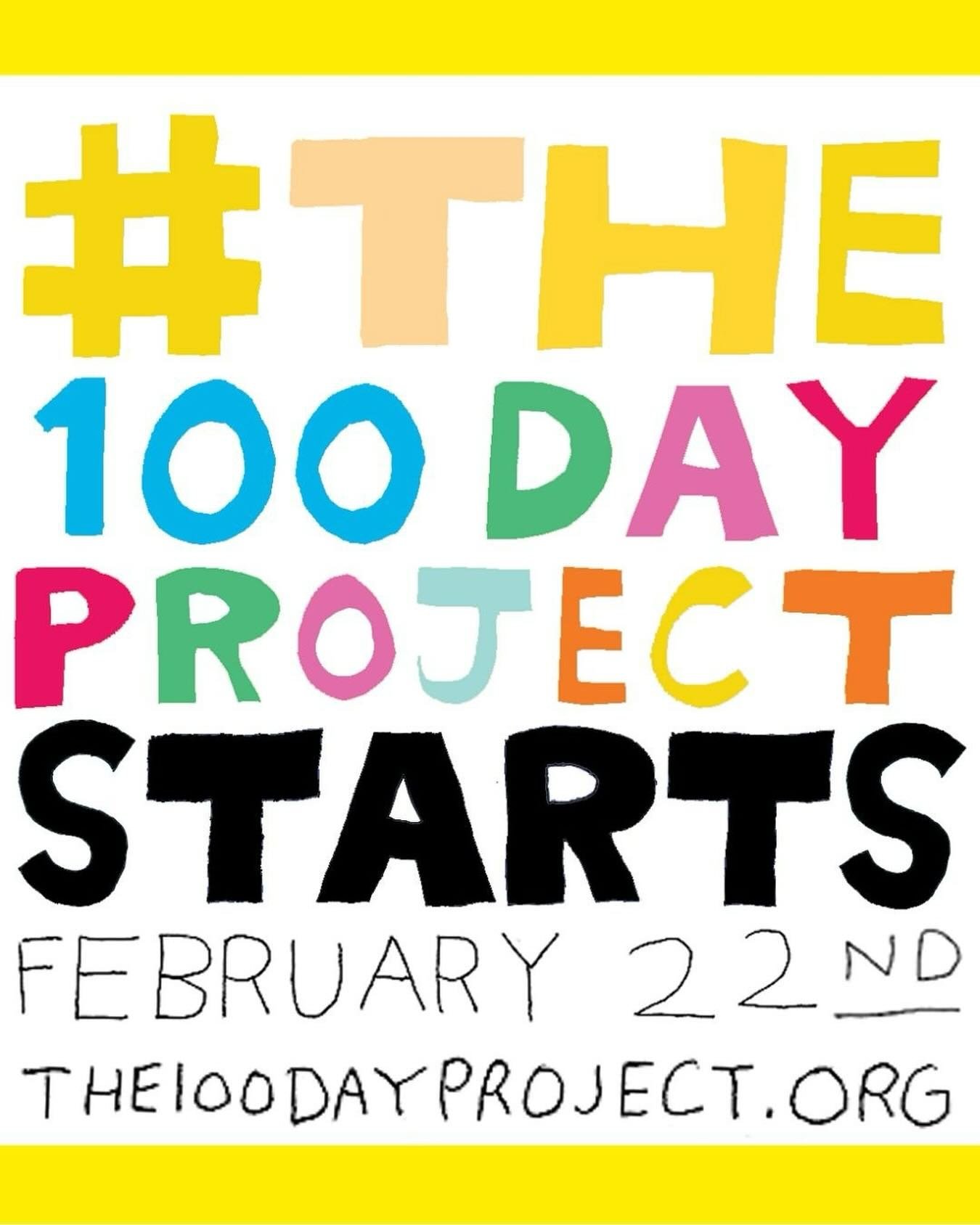 🎉 Save the date...The 100 Day Project starts February 22!! 
⠀⠀⠀⠀⠀⠀⠀⠀⠀
🔗 Check out @dothe100dayproject for all the details.
⠀⠀⠀⠀⠀⠀⠀⠀⠀
🖋️ Be sure to sign up for their newsletter.