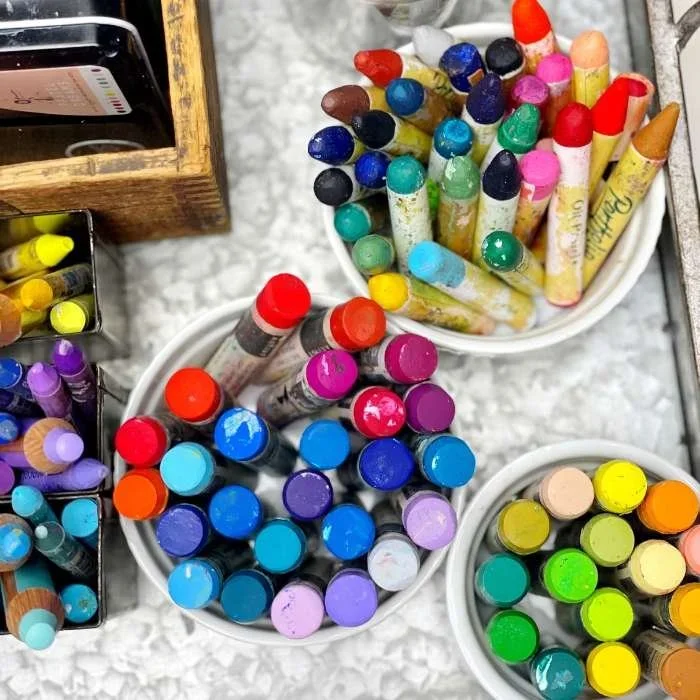 Paint Sticks and Crayons for Expressive Mark Making | Roben-Marie Smith