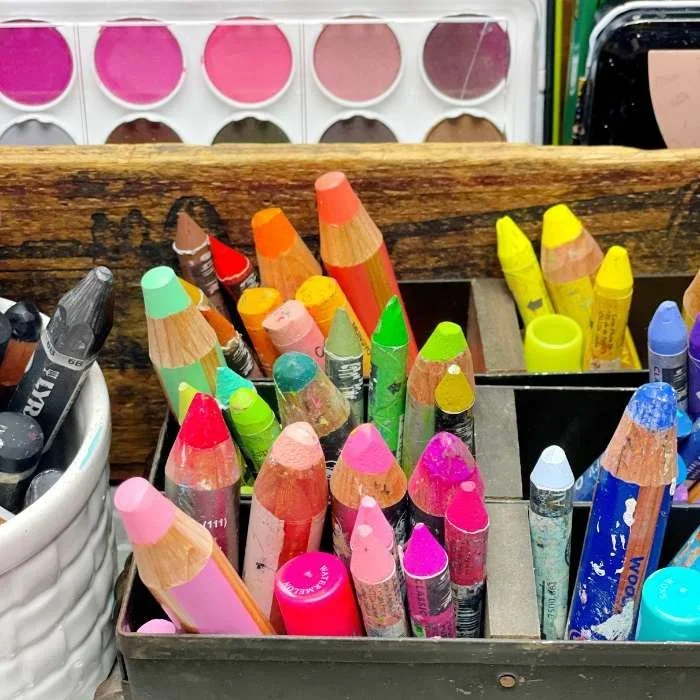 Colorful Art Supplies in My Studio | Roben-Marie Smith