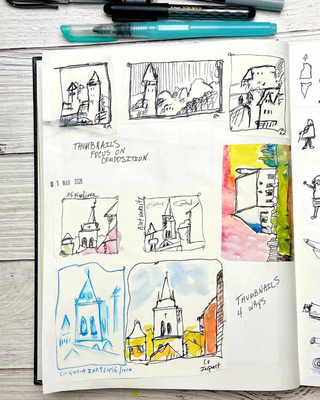 Thumbnail Sketches for Composition Practice