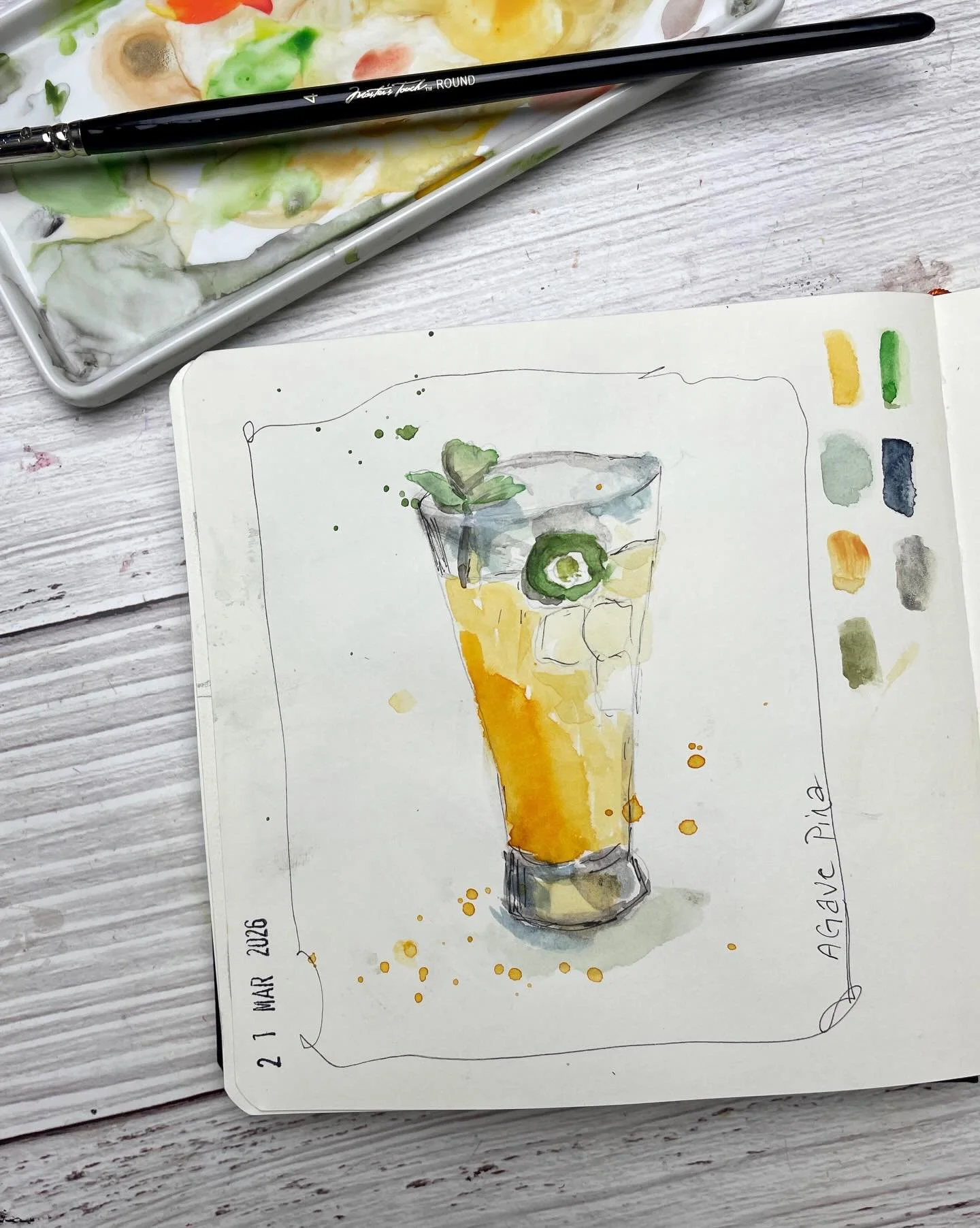 Day 28: Agave Pina - Working through a new class with @amystewart on Skillshare.  She does a brilliant job explaining and working us through the process. 🍹

Pencil and watercolor and I had to add a little pen to finish it off. 🖋️

100 Days of Creat
