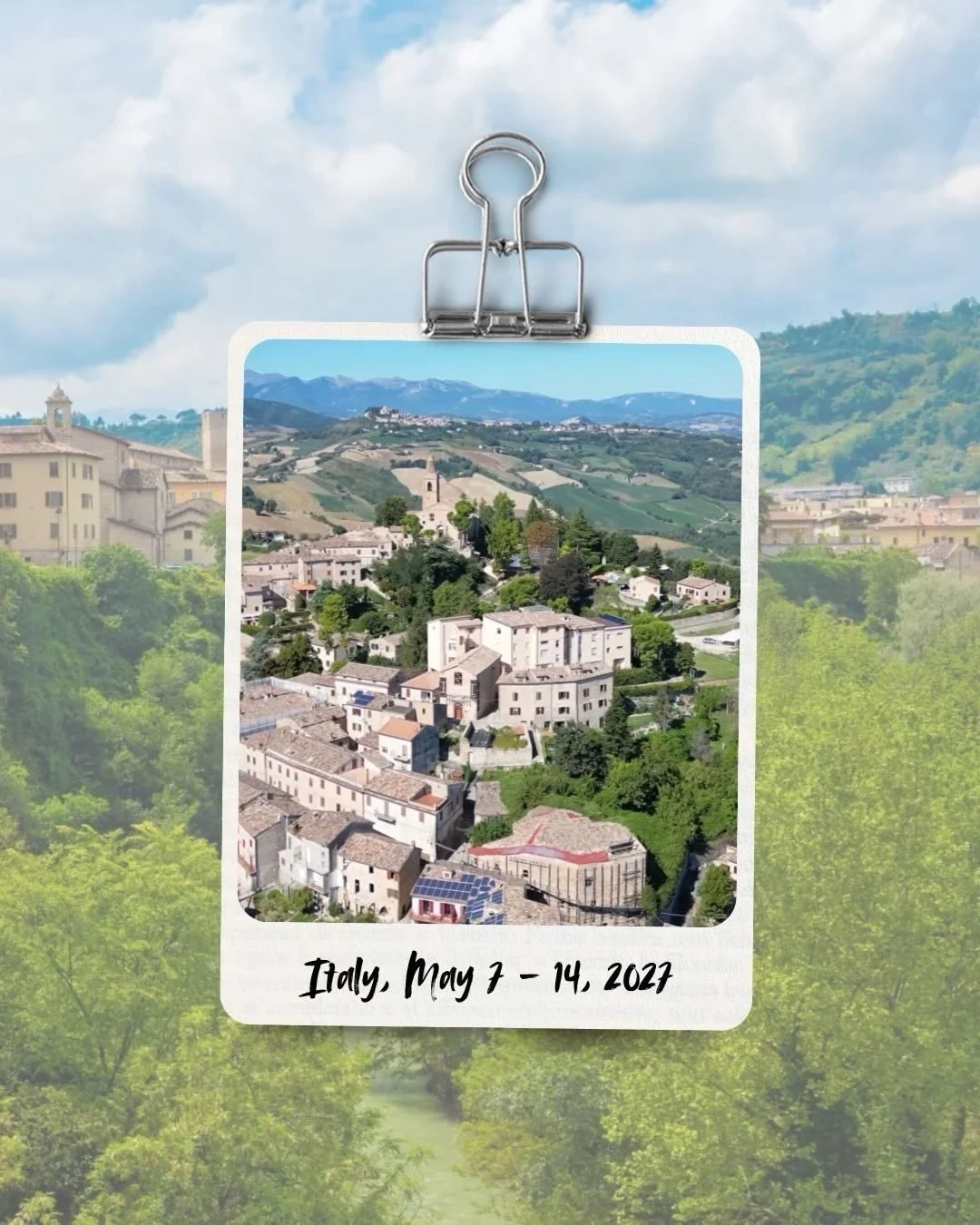 Join me for an art retreat in the Le Marche region of Italy, May 7-14, 2027 for a 7-day creative retreat where art, connection, and Italian beauty meet. 🇮🇹

Papers, Patterns &amp; Play is designed for creatives ready to discover their artistic voic