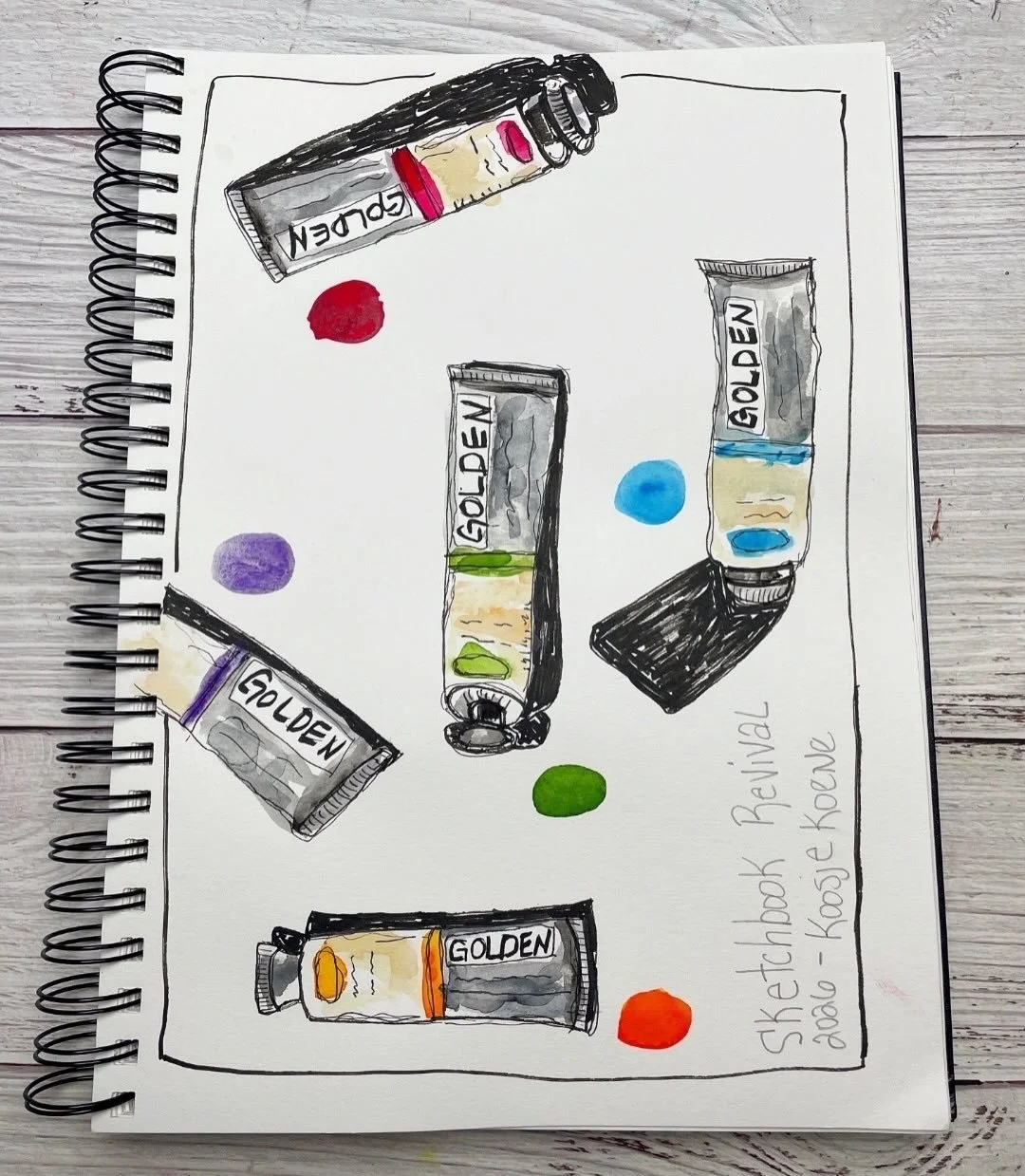 Fun lesson with @koosjekoene as part of Sketchbook Revival. Wonky tubes of paint - Day 48 of The 100 Day Project where I am learning to sketch.

100 Days of Creative Drifting: a Sketching Practice #dothe100dayproject #sketchbook #sketching #artjourna