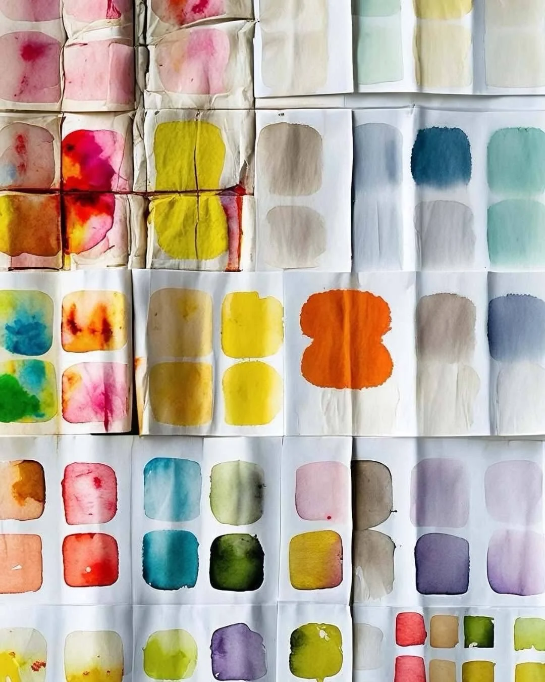There&rsquo;s something so satisfying about watching colors and textures come together into something new. 🎨 

Roben&rsquo;s Nest members &ndash; your May gift is ready and waiting for you!  #watercolor #watercolorswatches #artpapers #colorswatches 