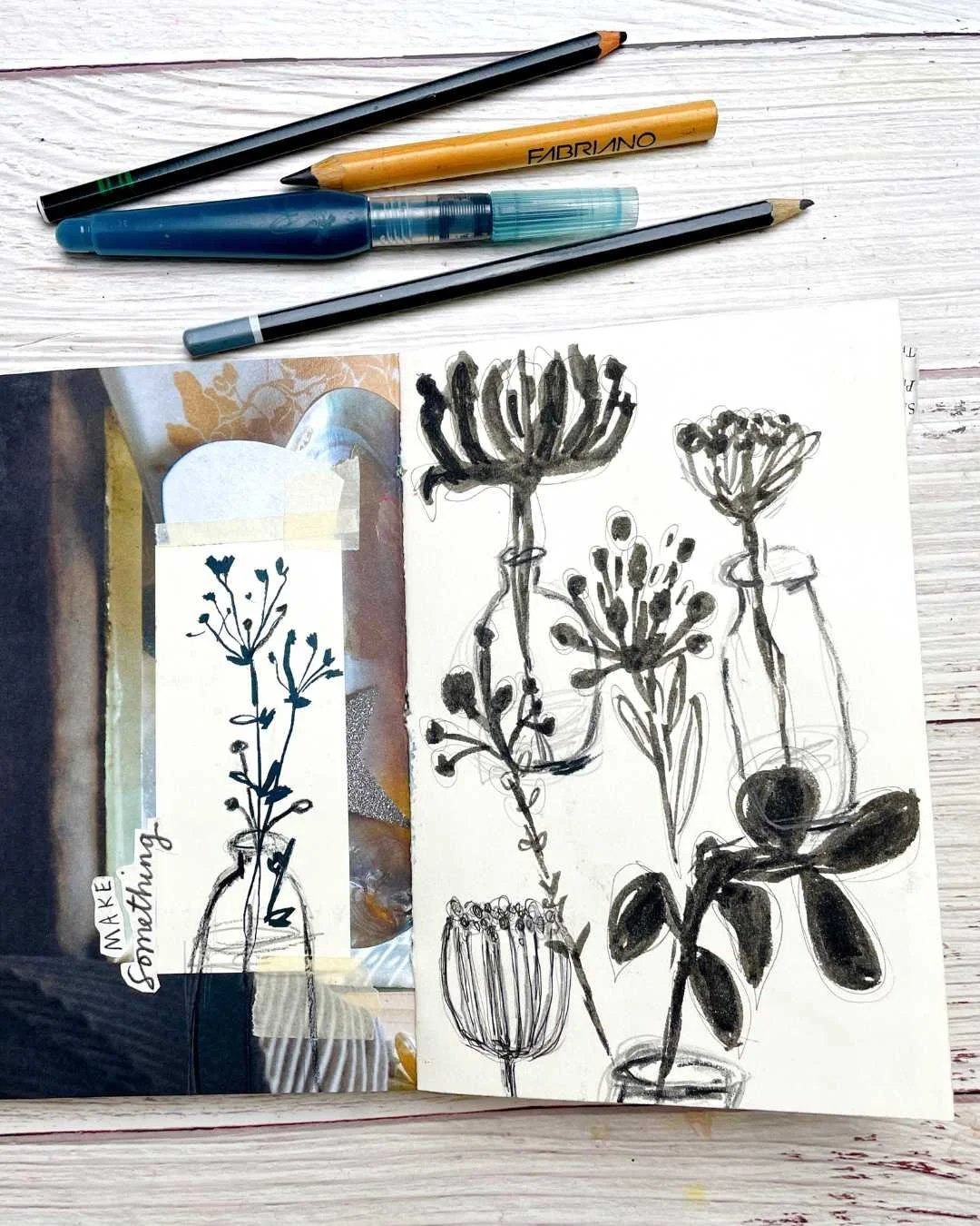 Botanical Ink Sketches Inspired by Seed Pods and Garden Stems