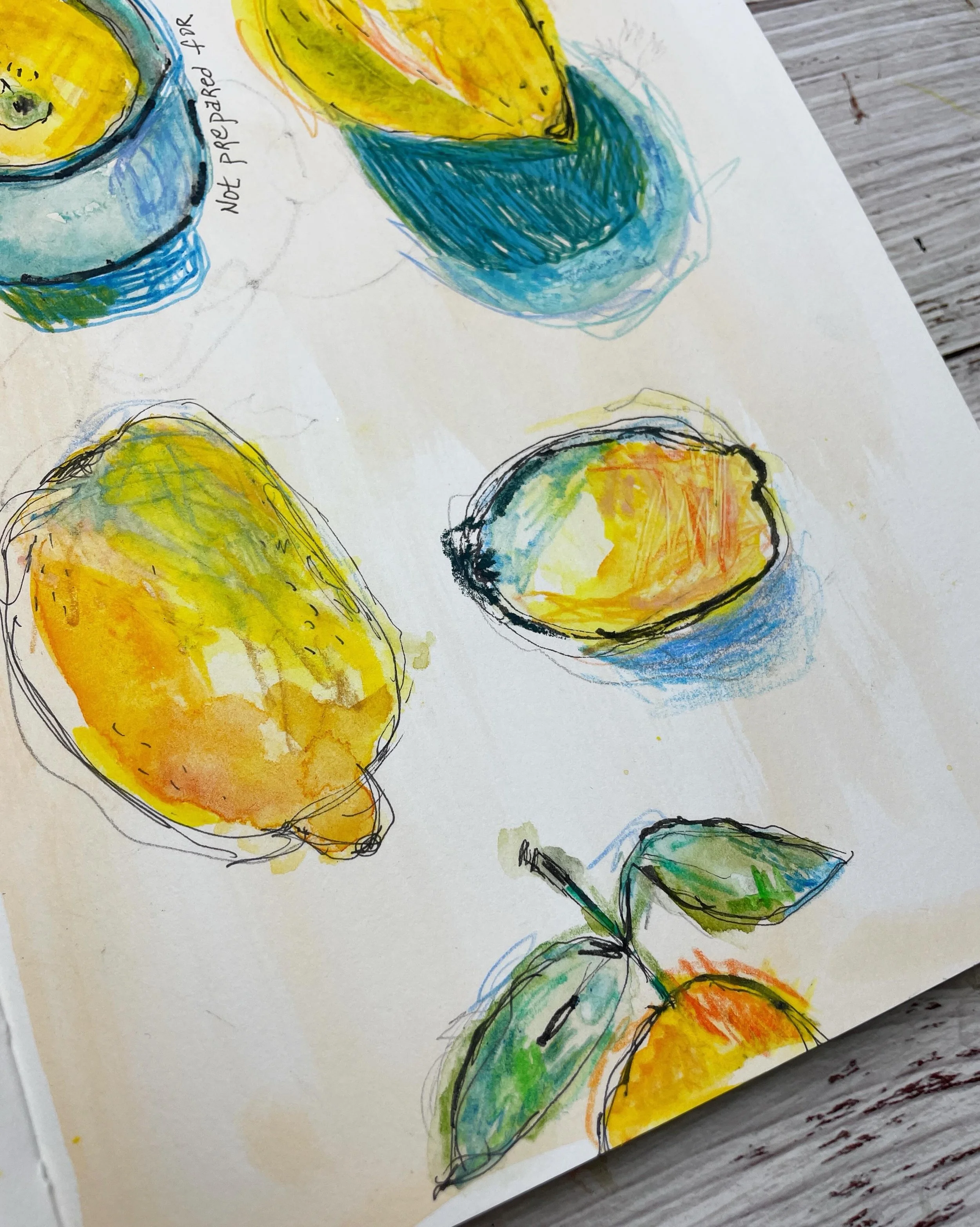 Lemon studies with pencils, pens, watercolors and crayons - Day 74. 🍋

The little bowl sketch is way off but a friend suggested that it should be called, &ldquo;Not prepared for picture day.&rdquo; 📸 Thanks @heather_baley 

Day 75, which is just a 