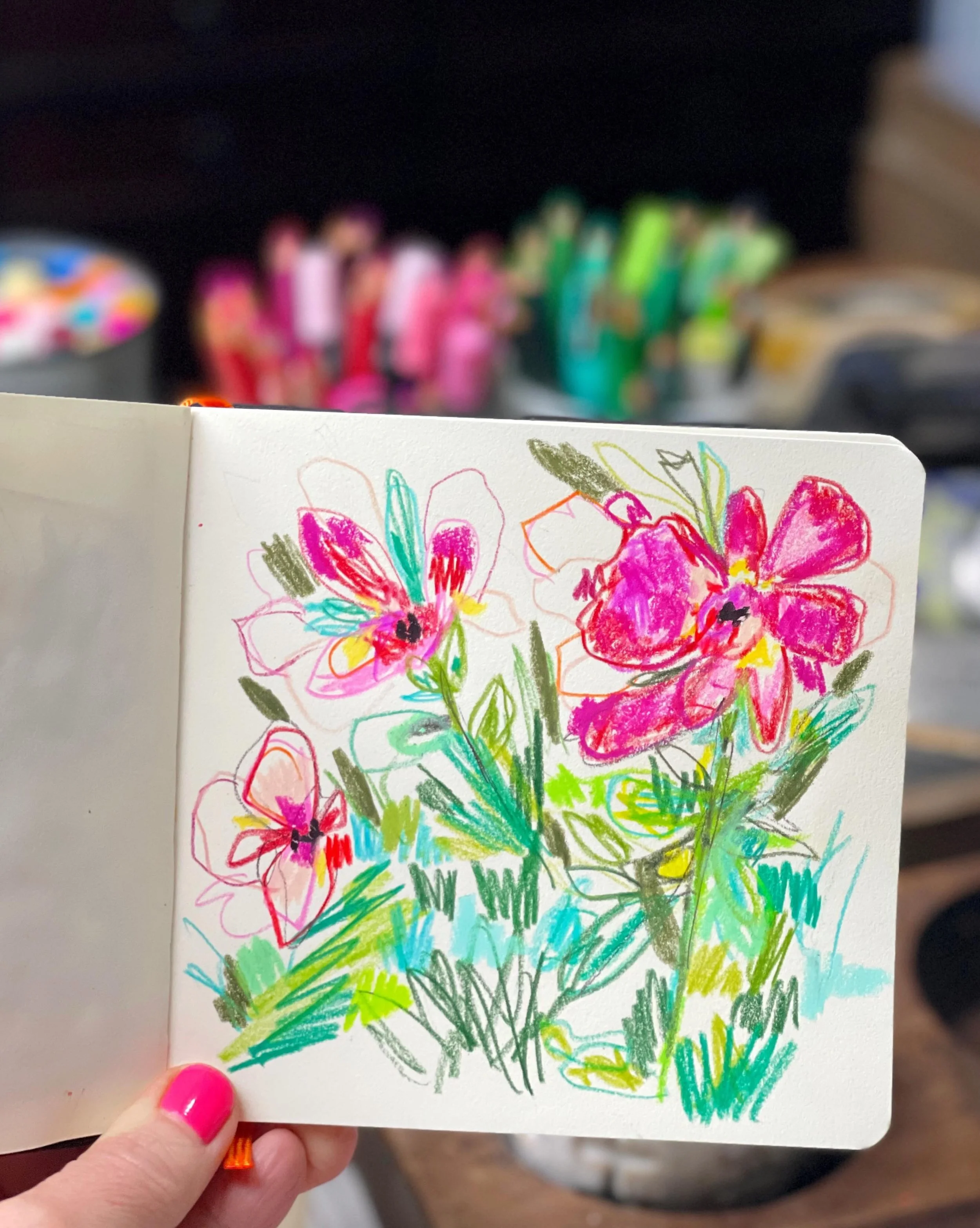 Flowers with crayons and pencils - Day 86

100 Days of Creative Drifting: a Sketching Practice 

Daily sketching &bull; sketchbook inspiration &bull; art journaling &bull; mixed media art &bull; creative practice &bull; sketch a day
#dothe100dayproje