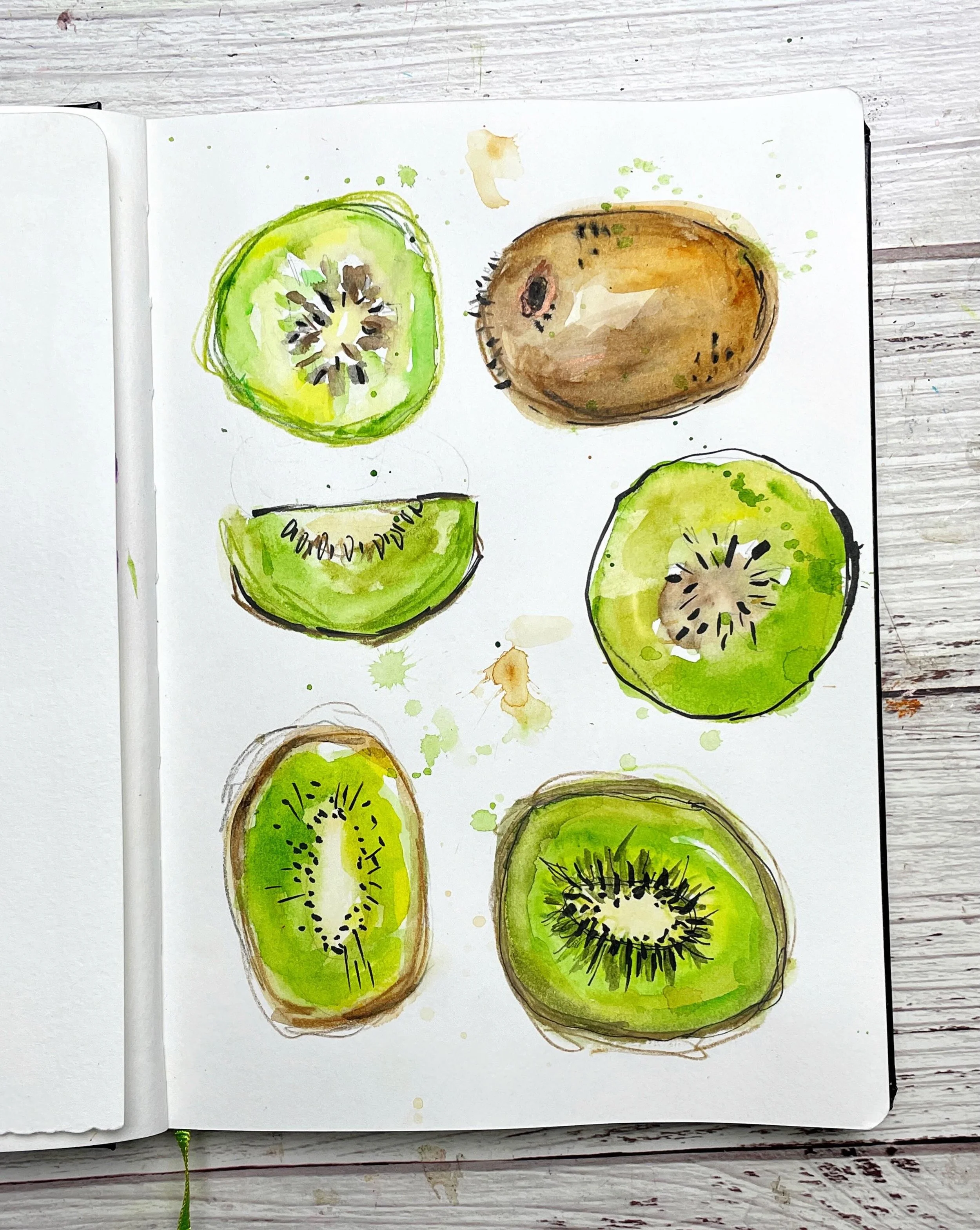 YAY!!! Day 100!! 🎉 Kiwi sketches with pencils, watercolor and pen - 100

Days of Creative Drifting: a Sketching Practice

Daily sketching &bull; sketchbook inspiration &bull; art journaling &bull; mixed media art &bull; creative practice &bull; sket
