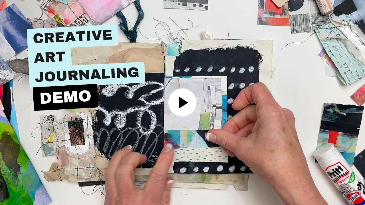 Creative art journaling video demo with Roben-Marie Smith