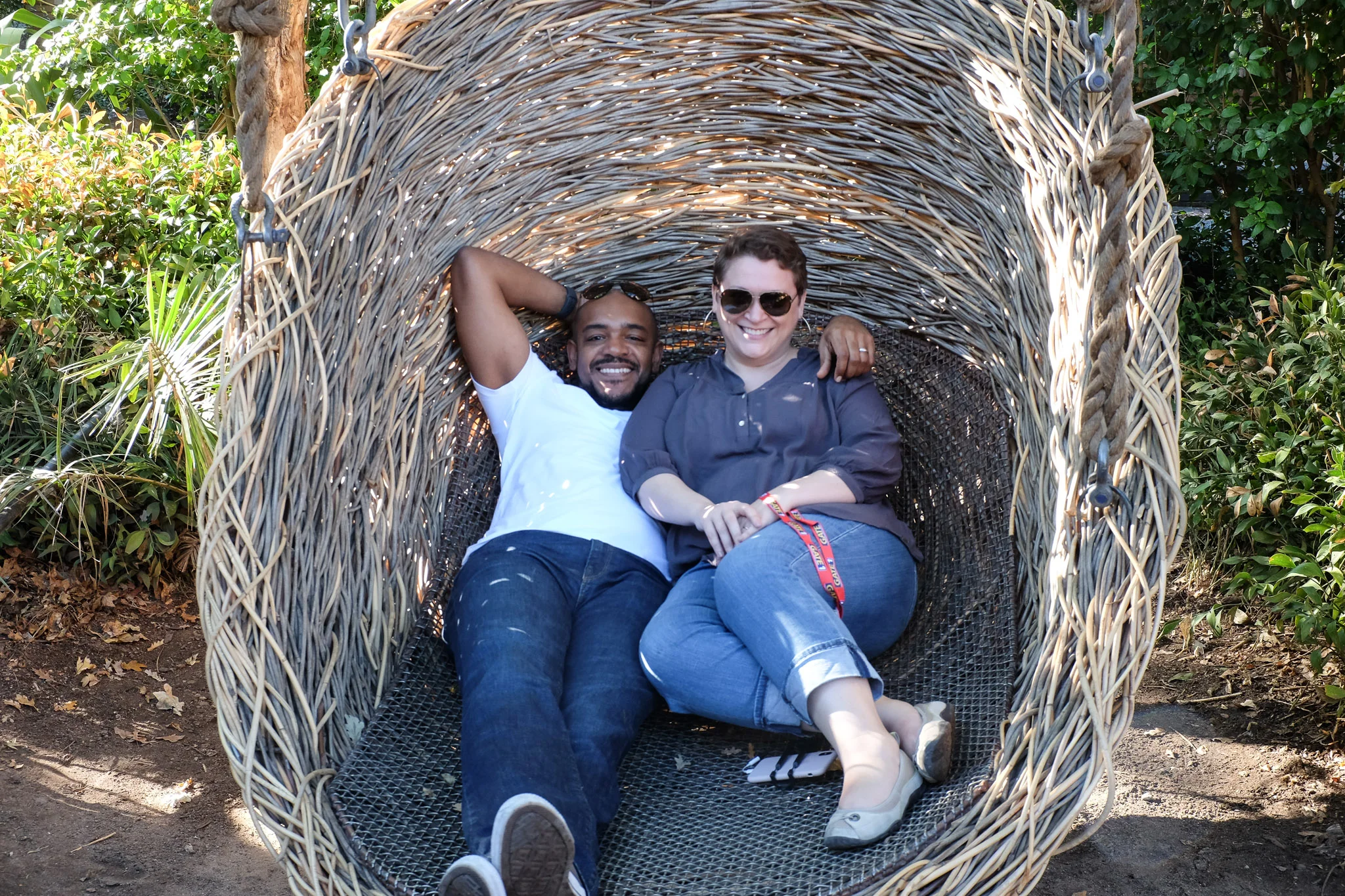 Hanging with Stephanie at the Company's Garden in Cape Town