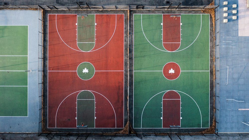 The ball courts at Parade Grounds