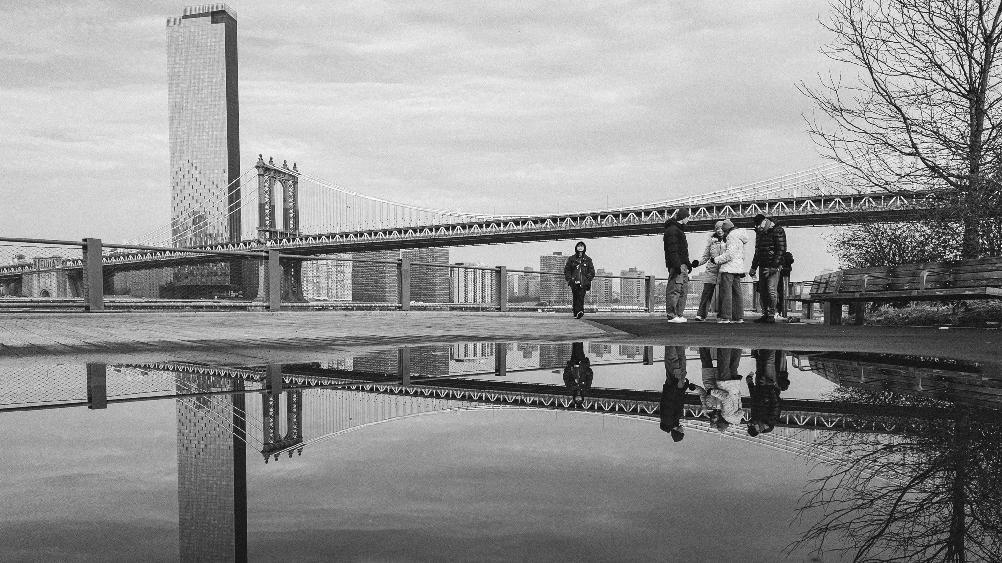 Manhattan Bridge reflection