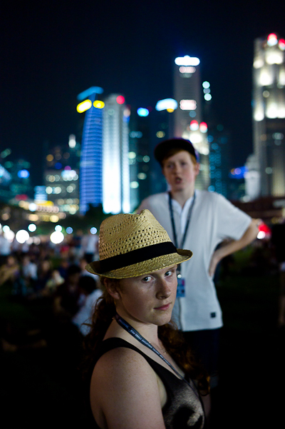  Lily &amp; Charlie, Padang, Singapore Grand Prix, Sept 2011 