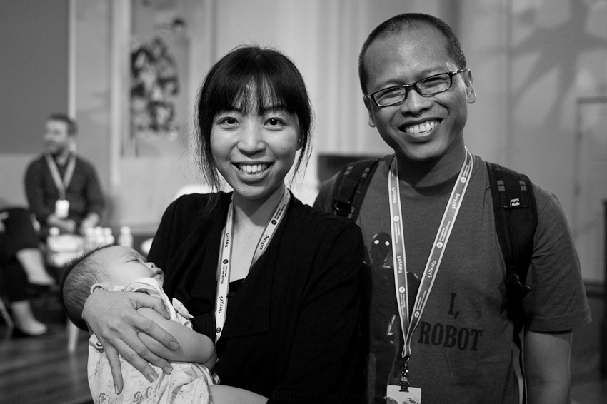  Clarissa Goenawan with her baby &amp; Eka Kurniawan 
