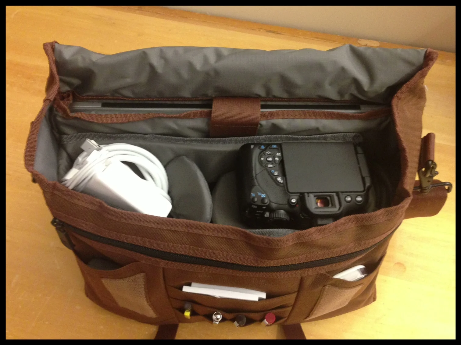 Interior, full of gear