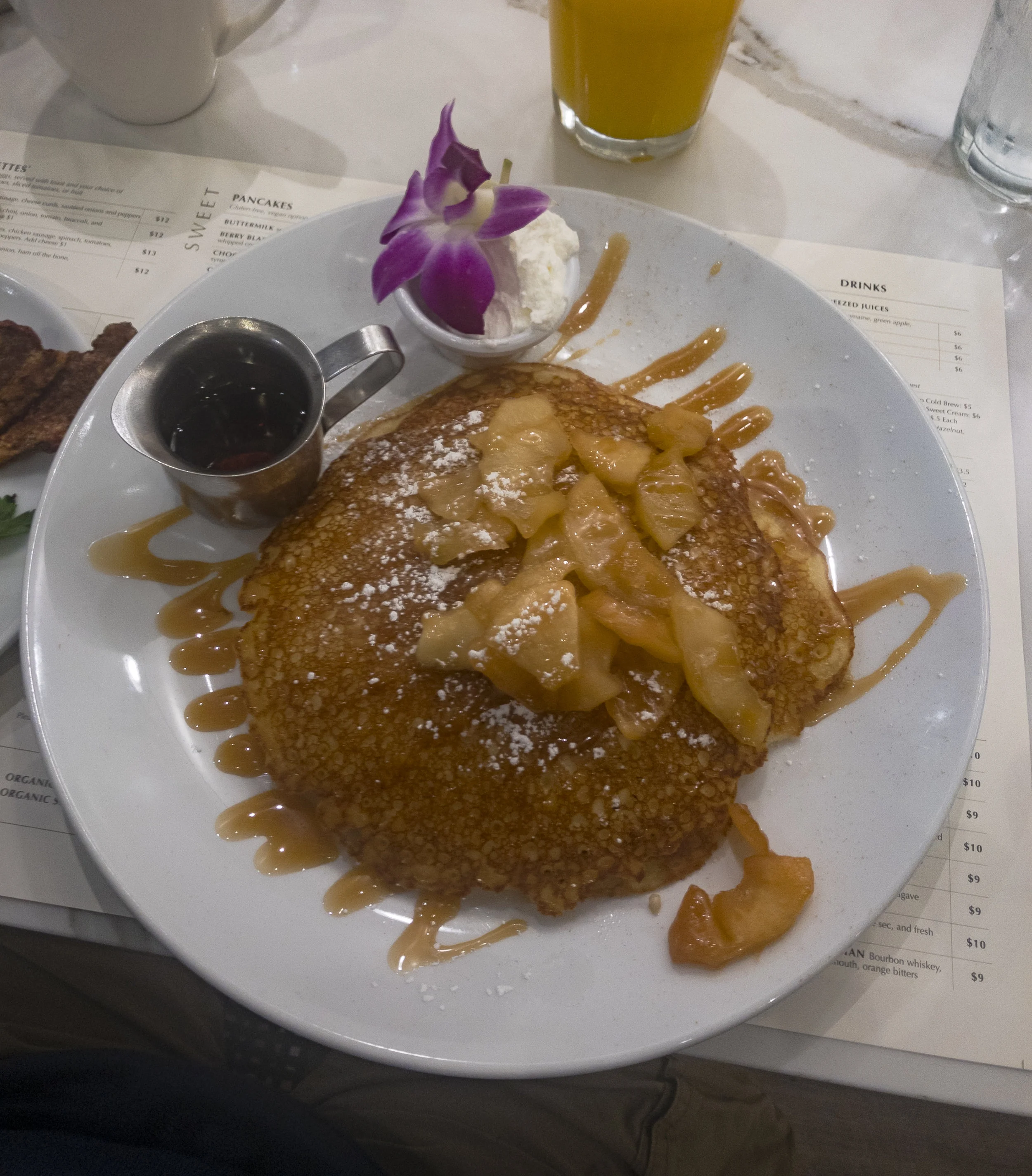 Carmel Apple Gluten Free Pancakes at Sweetdiner