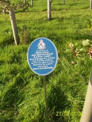 Plaque in Memory of John Glen McCauley
