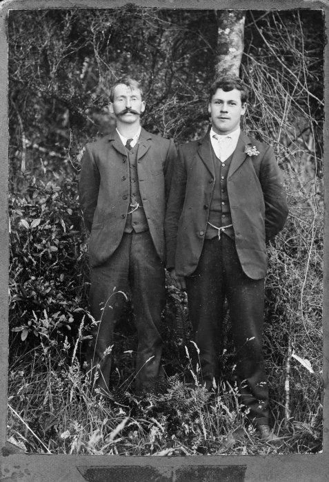 George McCauley and unidentified man, c. 1910