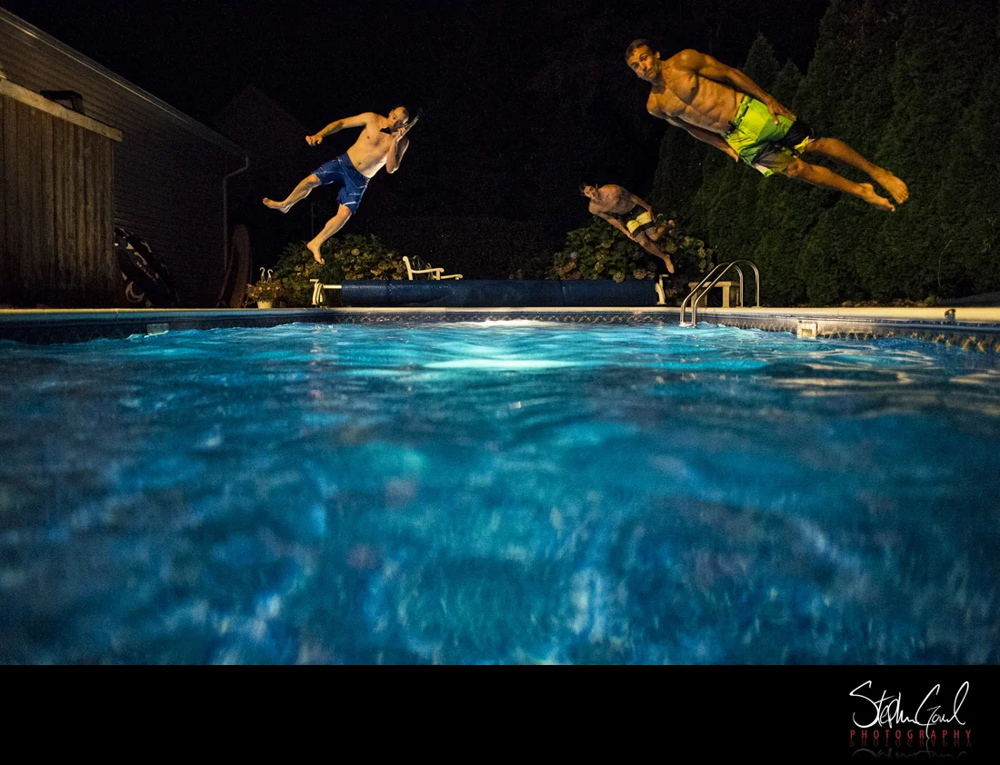 salmon into the pool