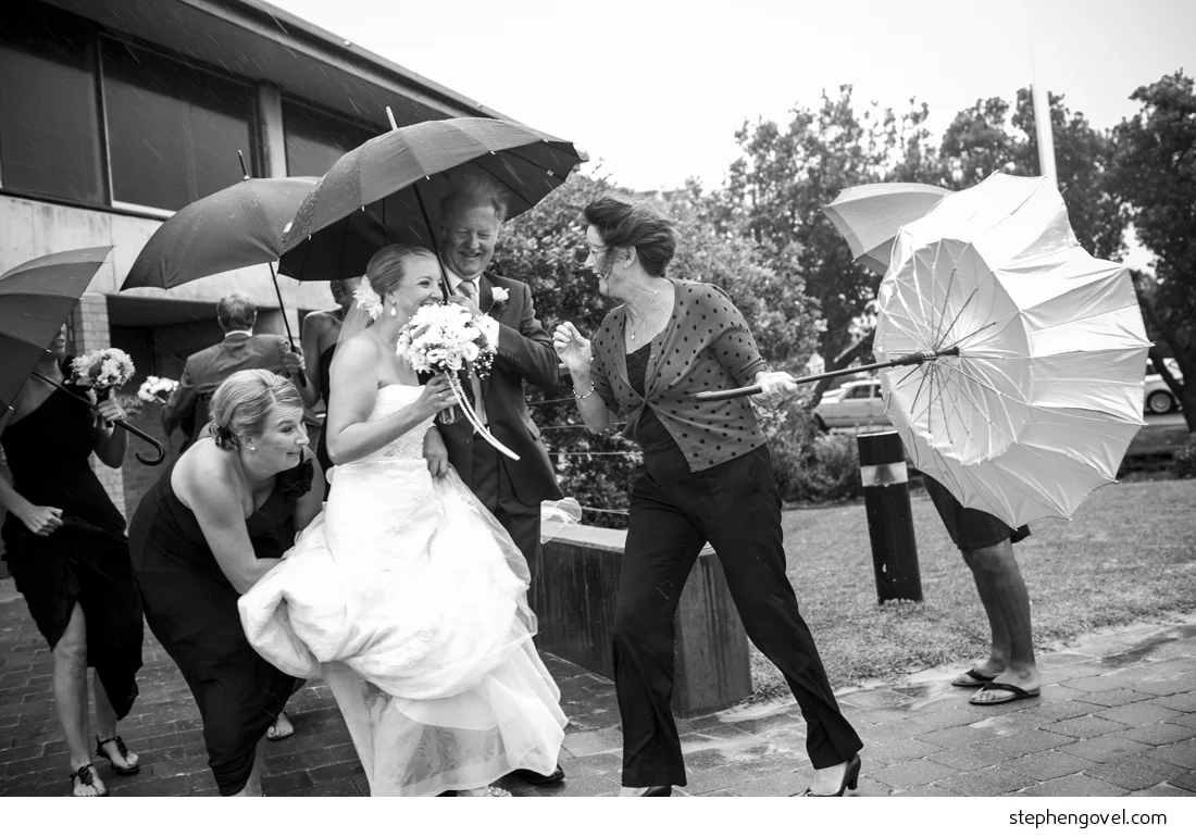 rainy manly wedding