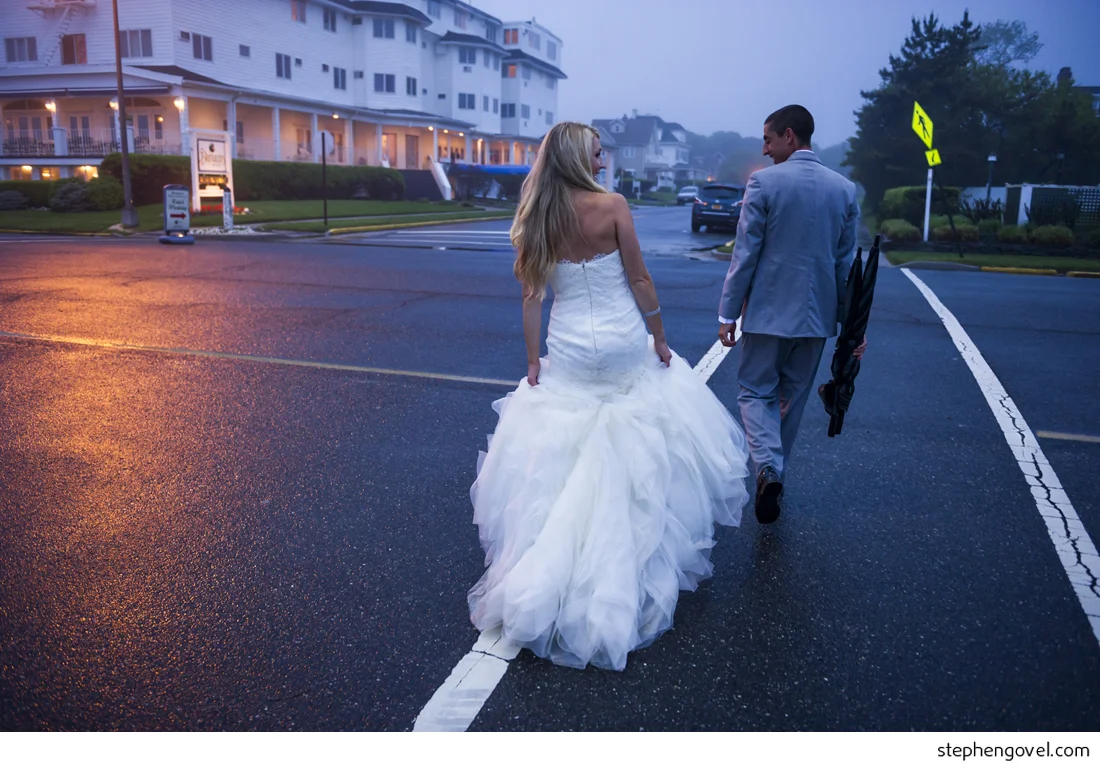 new jersey beach wedding breakers rain