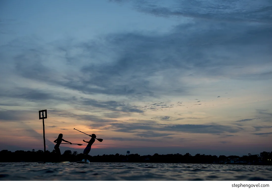 manasquan sup glimmer glass engagement photo session sunset